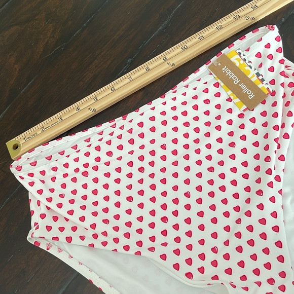 Roller Rabbit Heart Print High Waist Bikini Size Large, NWT - Picture 7 of 9